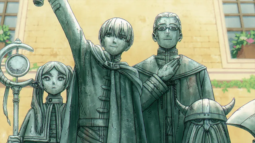 Estatuas da Frieren e seus amigos