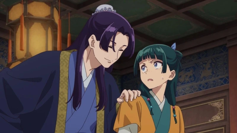 Jinshi e Maomao de Diários de uma Apotecária