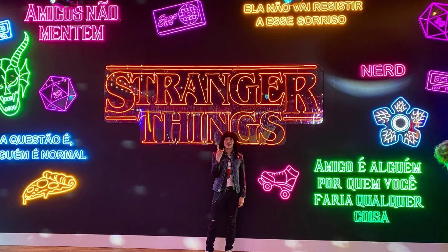 Ambiente interativo de 'Stranger Things' no Tudum 2023 - Foto: Karla Beatryz/GeekShip