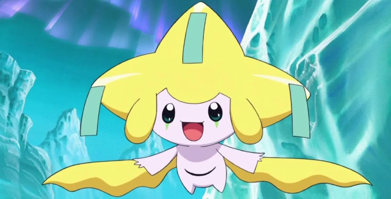Jirachi sorrindo