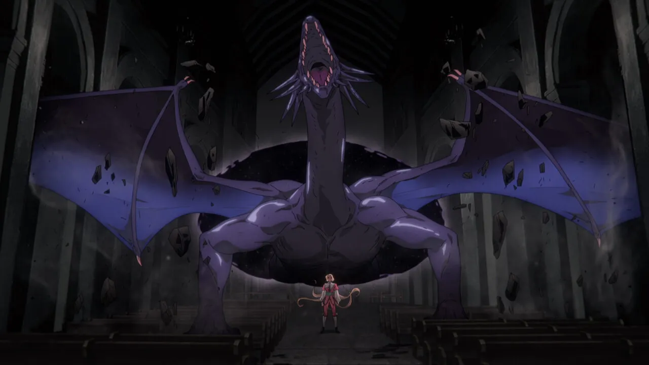Castlevania: Nocturne S2. Pixie Davies as Maria Renard in Castlevania: Nocturne S2. Cr. Courtesy of Netflix © 2024
