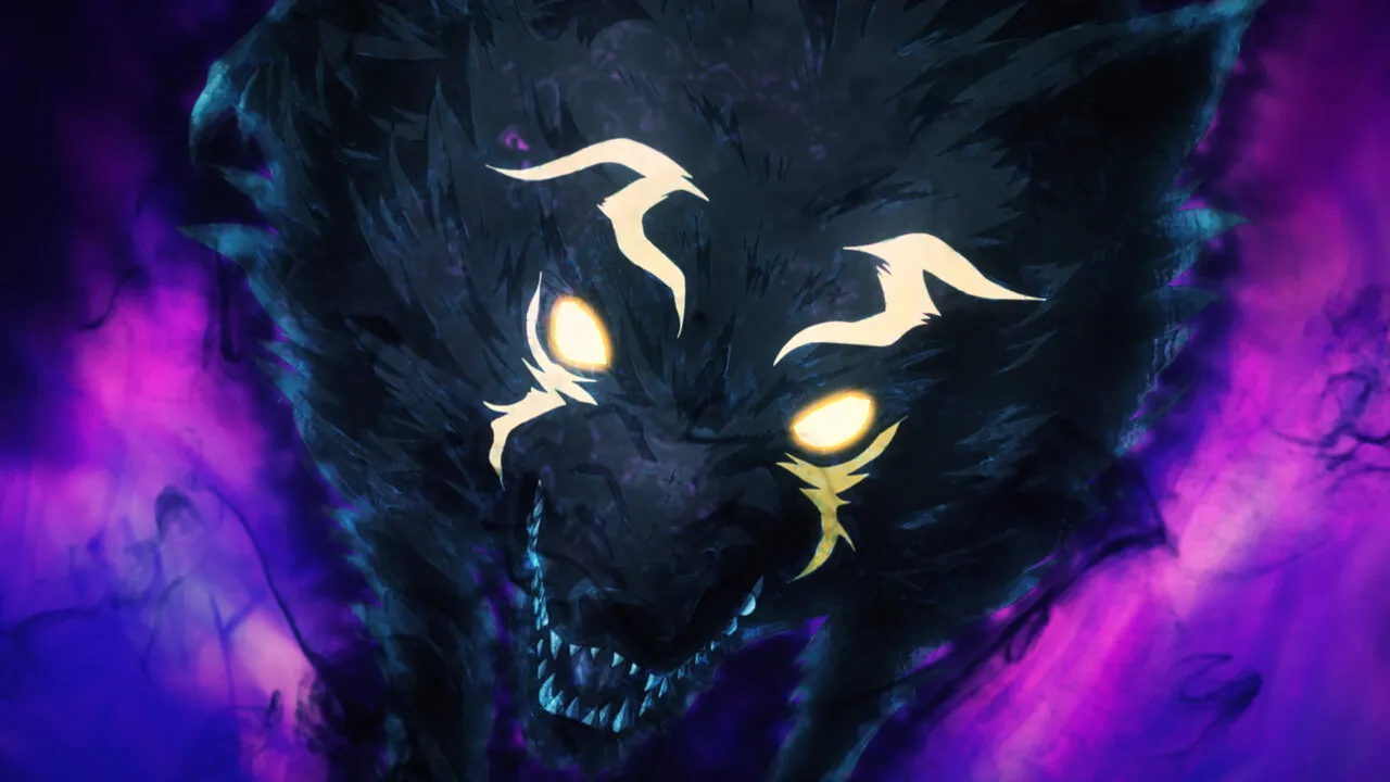 Lobo gigante de sombras