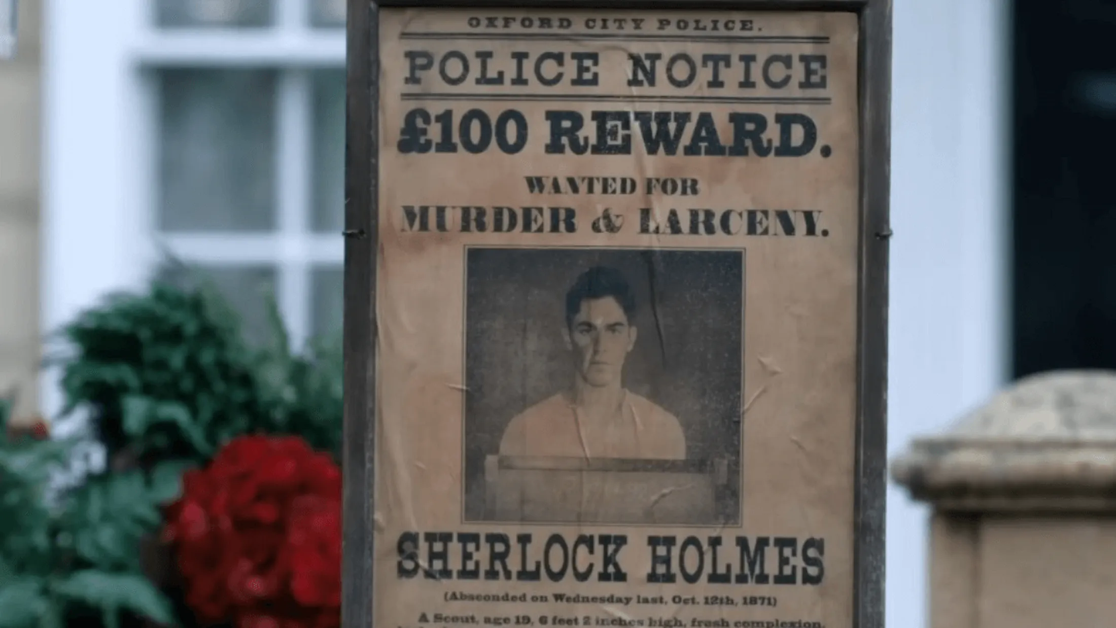 cartaz de recompensa por Sherlock Holmes