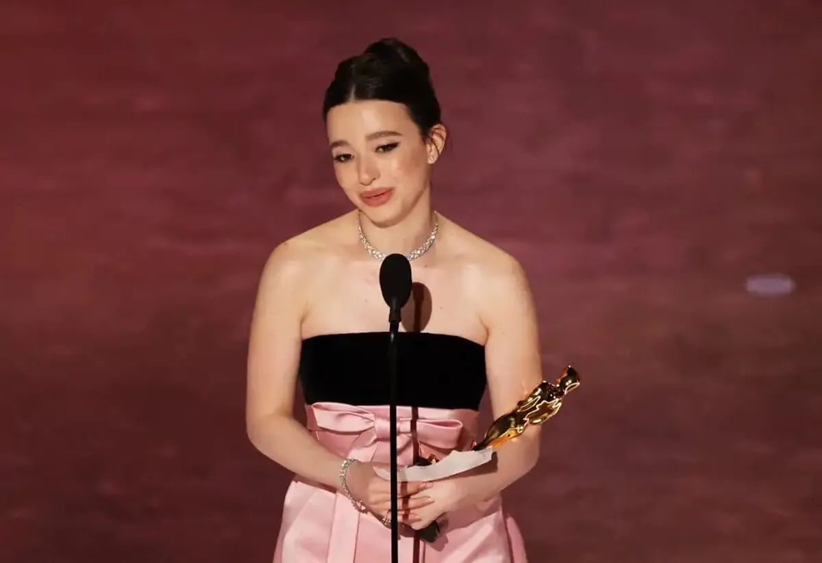 Madison Mikey, vencedora do Oscar 2025. Foto: Divulgação / Oscar 2025