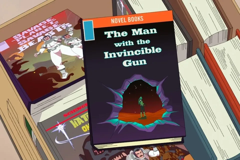 Foto dos livros escritos pelo Nolan na série Invencivel