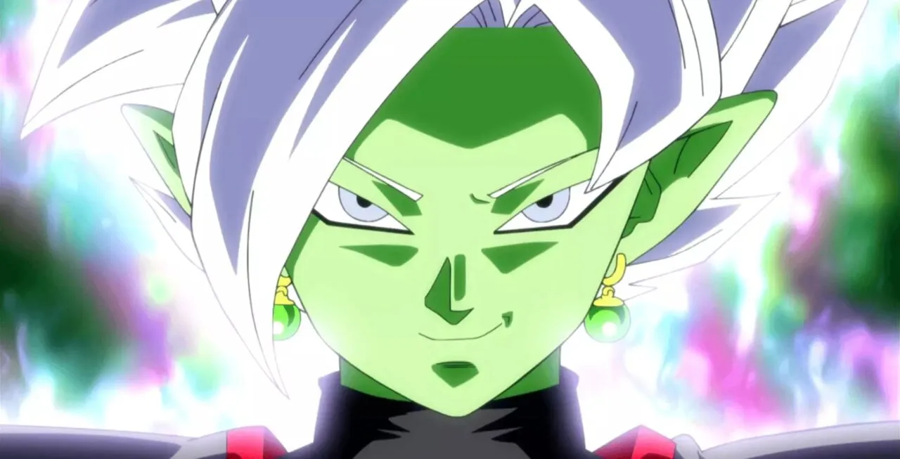 Zamasu fusão sorrindo