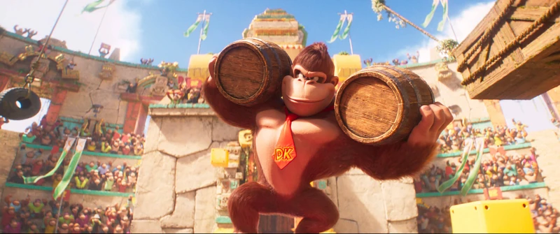 Donkey Kong (Seth Rogen) in Nintendo and Illumination’s The Super Mario Bros. Movie, directed by Aaron Horvath and Michael Jelenic. novo filme da Nintendo