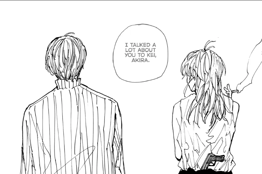 Uzuki conversando com uma mulher