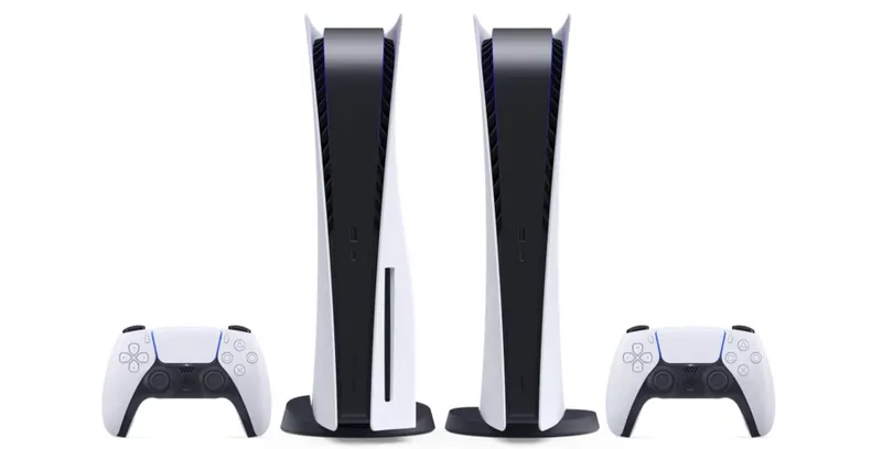 preço do ps5 no brasil Da esquerda para direita: controle PS5, console PS5, console PS5 e controle PS5