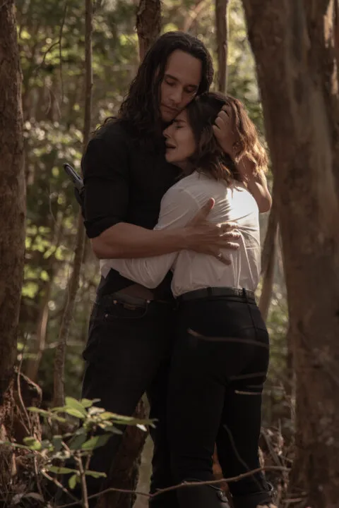 Rodrigo Santoro e Maitê Proença atuando em "Bom dia ,Verônica"