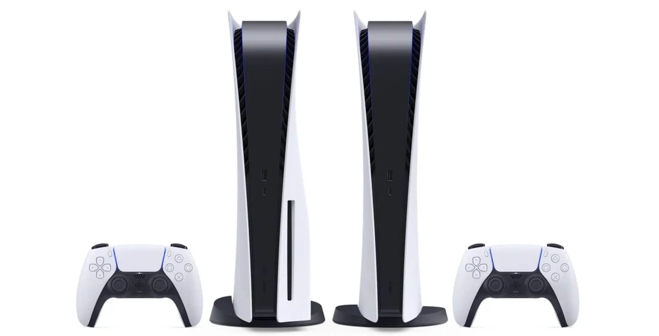 preço do ps5 no brasil Da esquerda para direita: controle PS5, console PS5, console PS5 e controle PS5