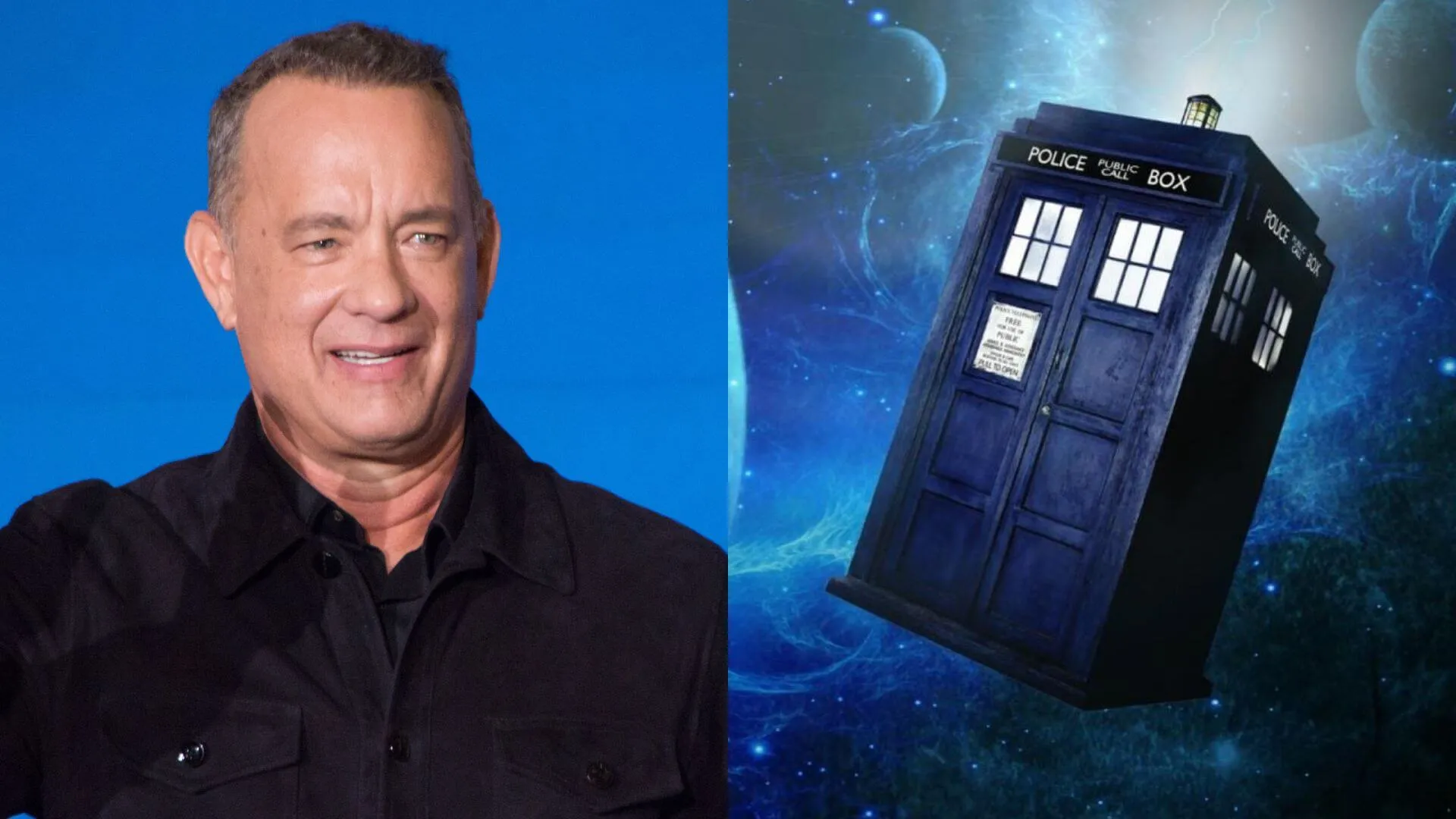 Tom Hanks (Foto: Wikimedia Commons / Dick Thomas Johnson) e pôster de Doctor Who (Foto: Reprodução)
