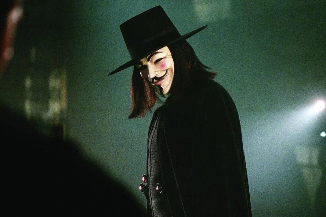 Personagem V no filme "V de Vingança"