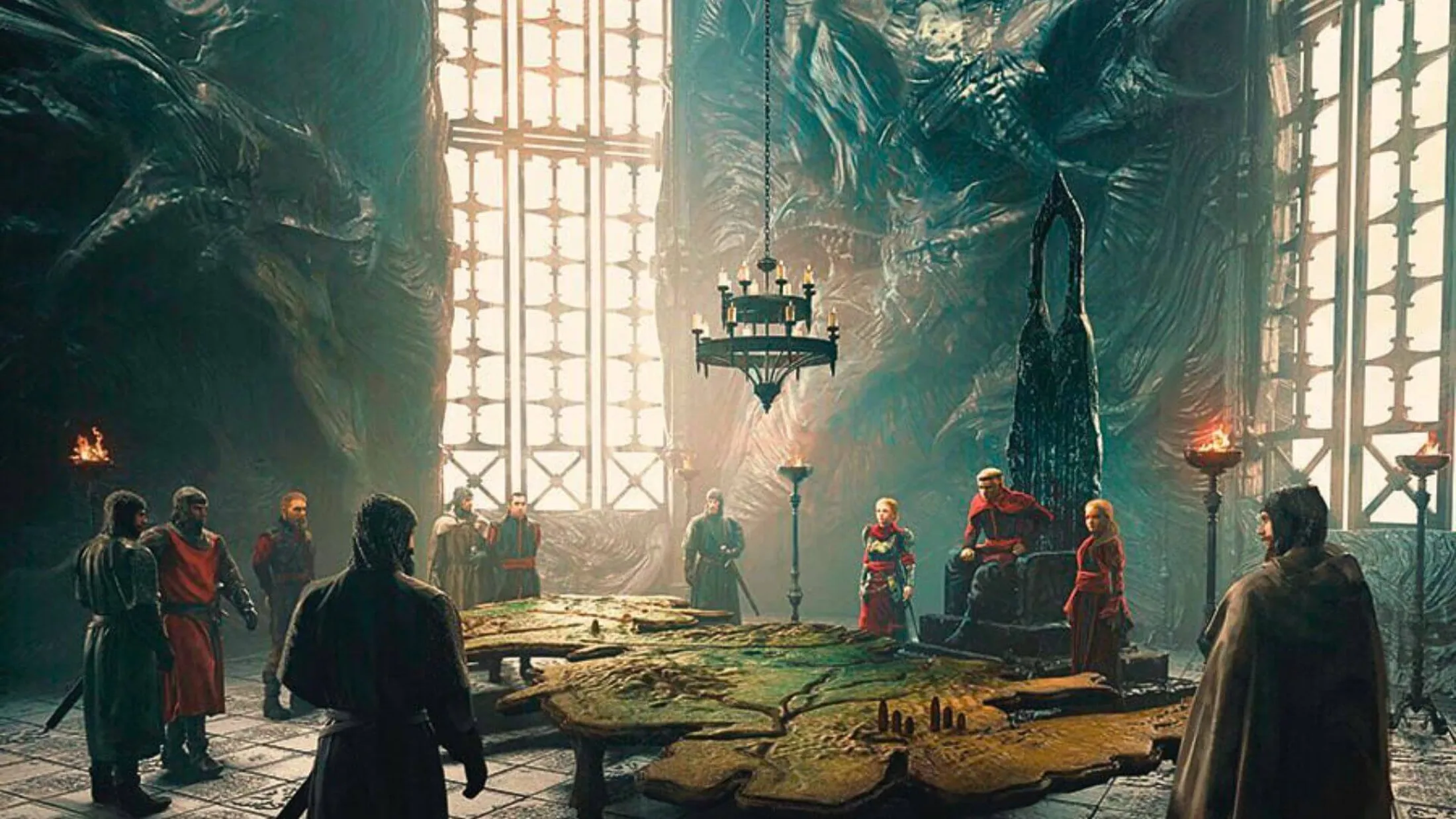 Aegon O Conquistador, Visenya e Rhaenys planejando A Conquista de Westeros - Foto: Reprodução/O Mundo de Gelo e Fogo