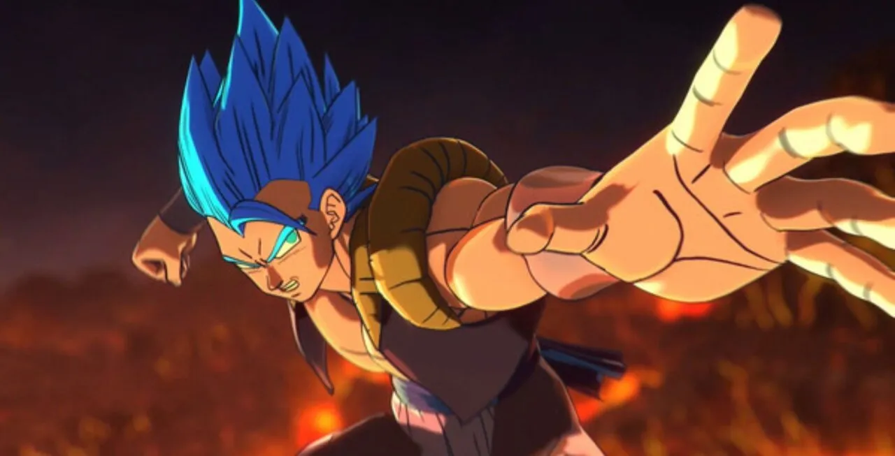 Gogeta preparando para dar um soco