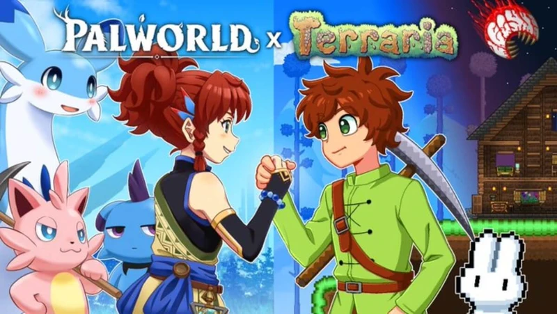 Palworld x Terraria. Foto: Reprodução/ Pocket Pair