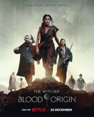 Pôster oficial de The Witcher: A origem divulgado pela Netflix mostra personagens principais do novo longa. Foto: Reprodução