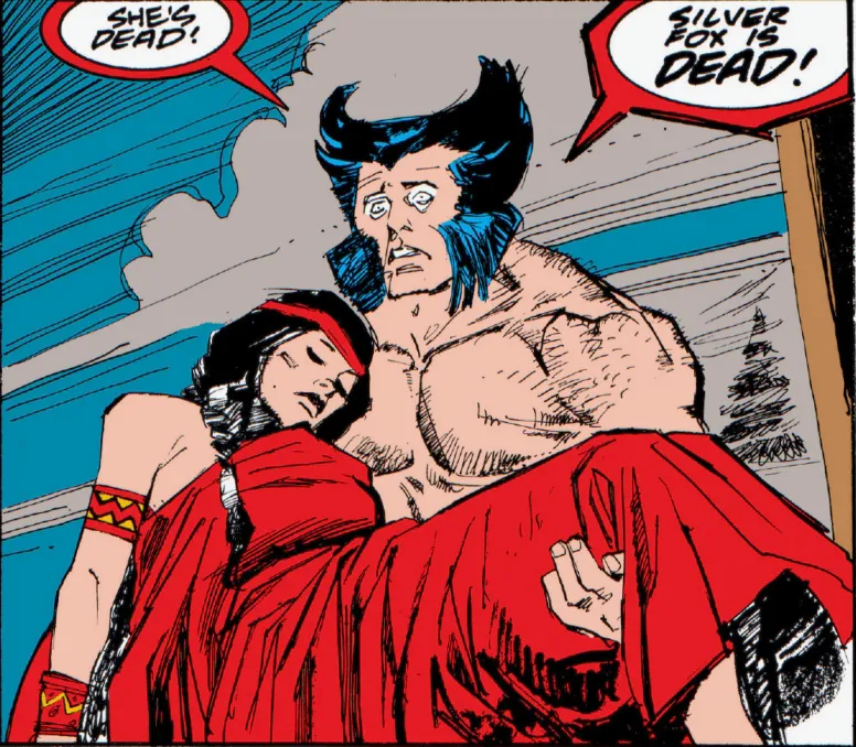 Wolverine #10 (1989) mostra a morte de Silver Fox
