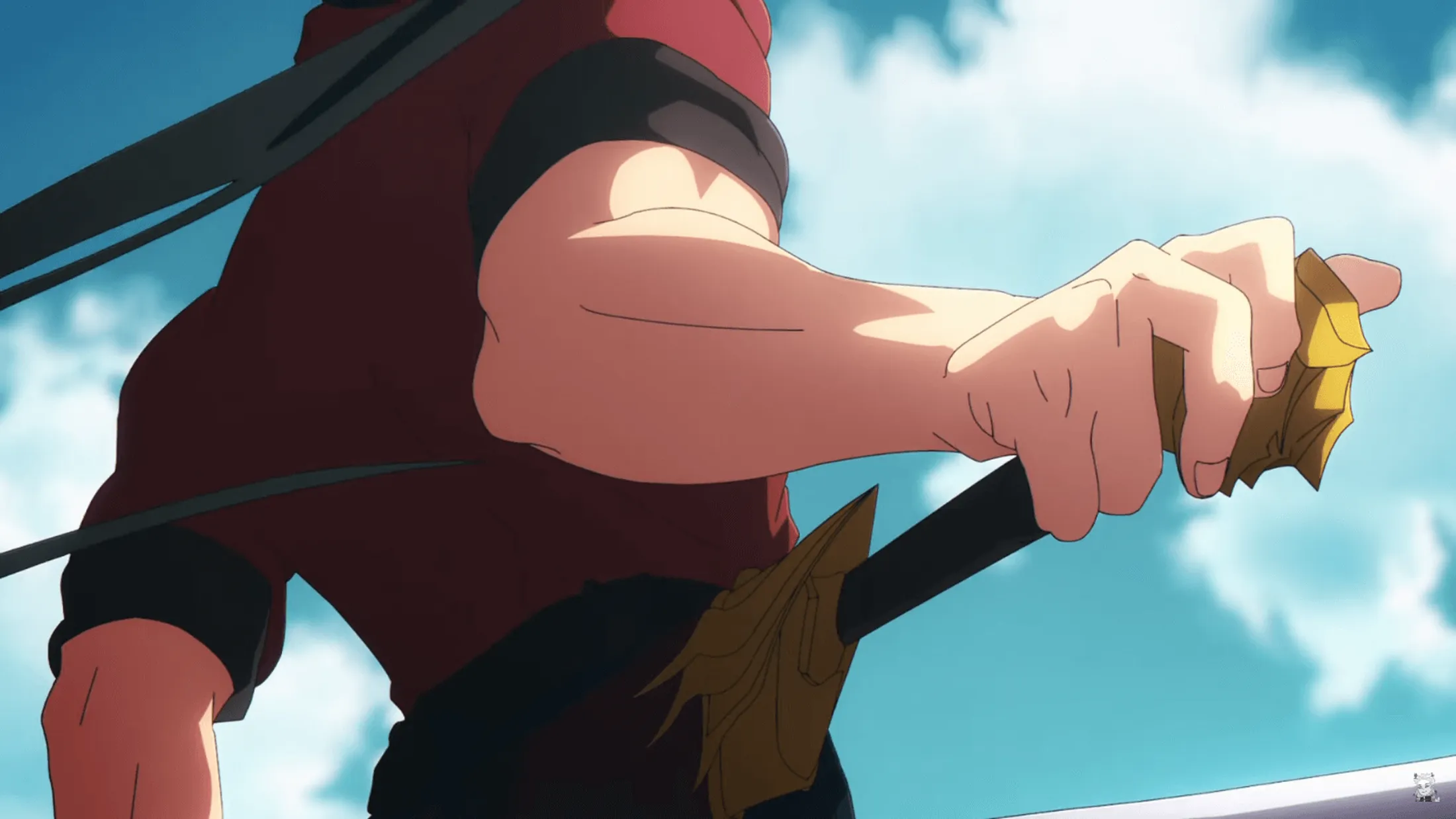 liu segurando espada