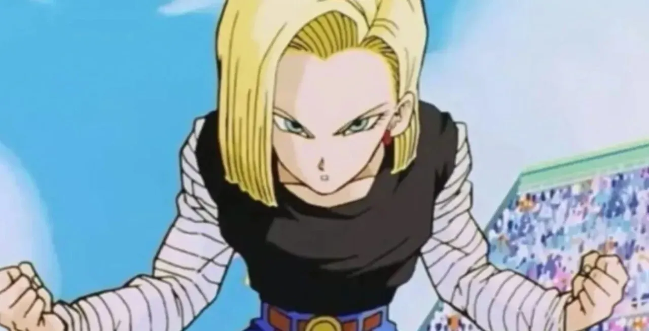 Androide 18 em pose de combate