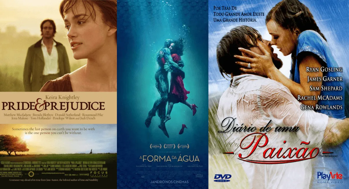 Orgulho e Preconceito, A Forma da Água, Diário de uma Paixão e outros títulos contemplam a lista. Foto: Divulgação