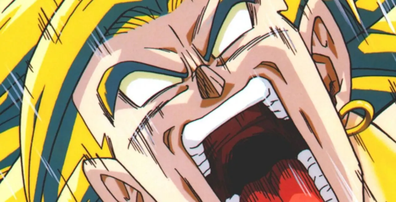 Broly gritando