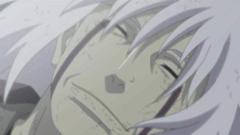 jiraiya sorrindo enquanto morre