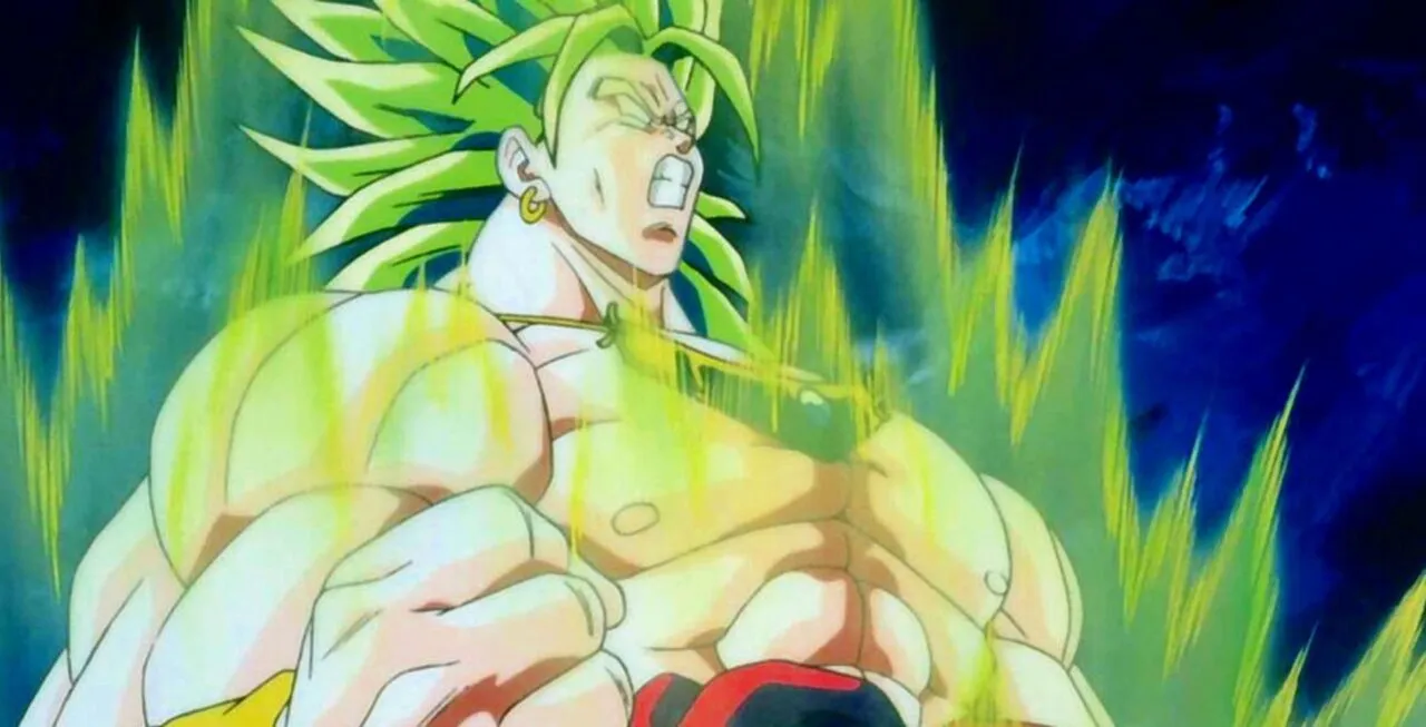 Broly liberando enorme poder