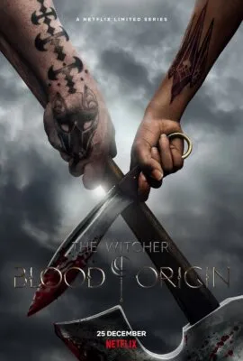 Pôster oficial de The Witcher A origem divulgado pela Netflix.