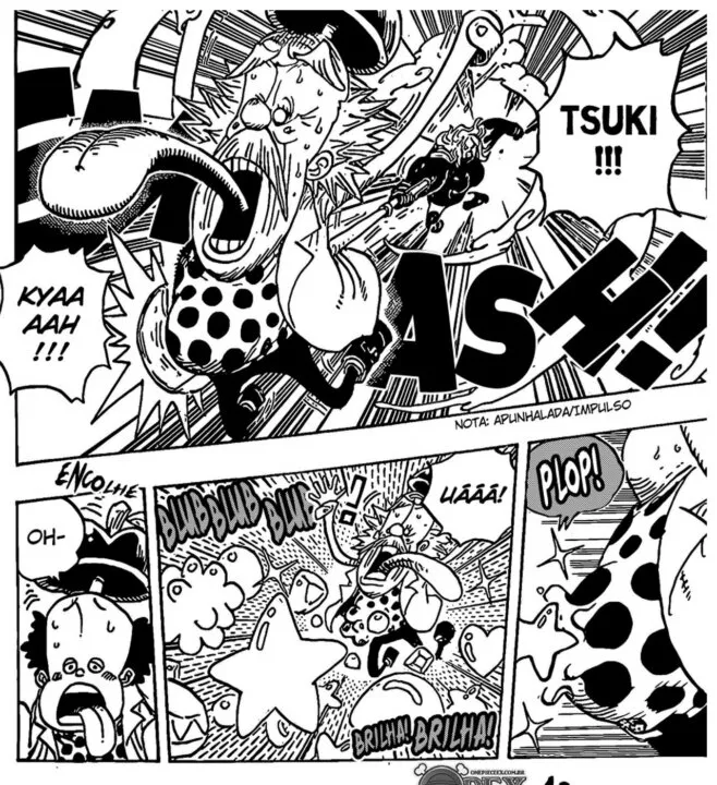 Ilustração de Bonney atacando o Vegapunk