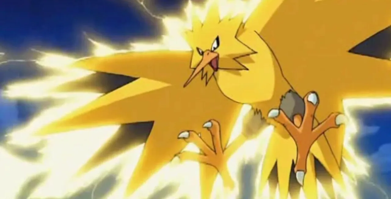 Zapdos disparando um ataque