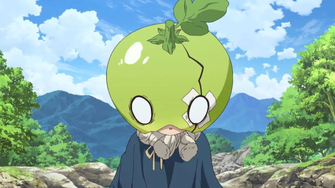 menina com capacete de melancia olhando para baixo