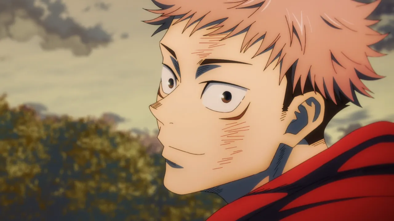 itadori-dando-um-sorriso-enquanto-olha-para-o-lado