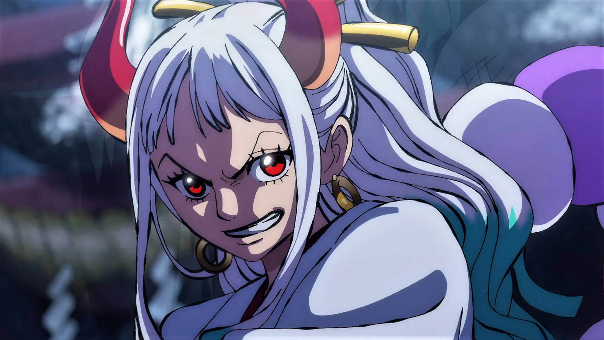 Yamato sorrindo empolgada