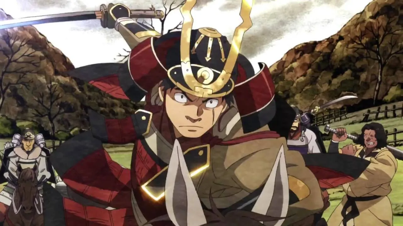 samurai de armadura vermelha e dourada