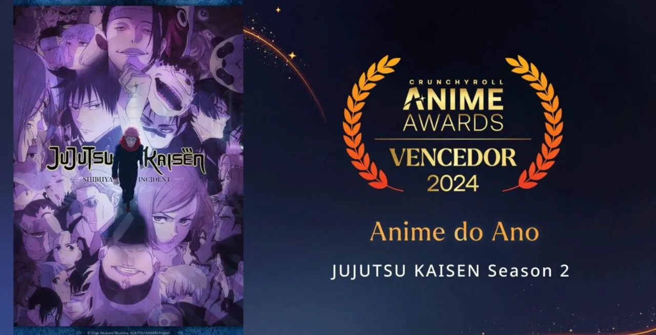 Jujutsu Kaisen grande vencedor do Anime Awards 2024
