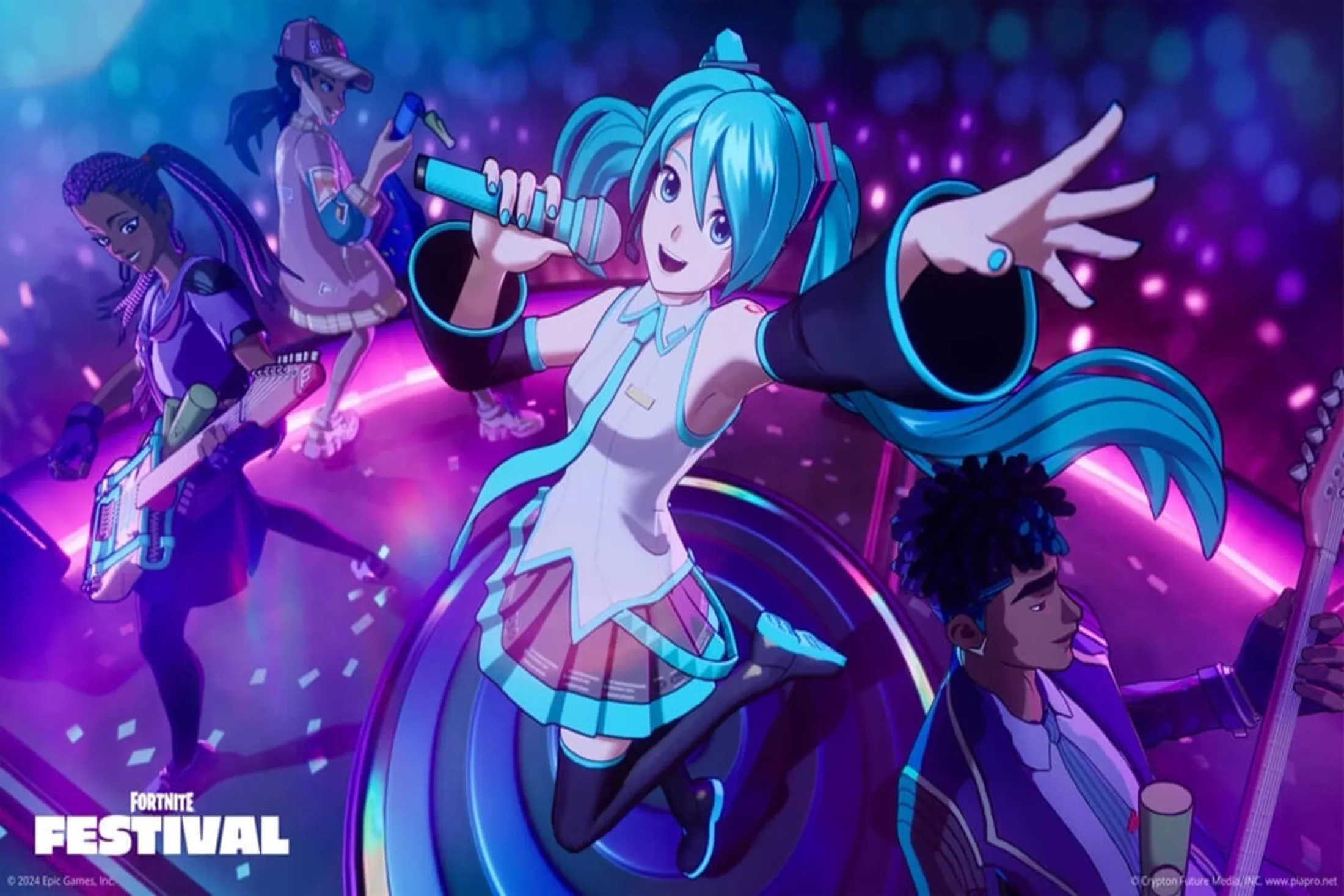 Hatsune Miku, personagem de VOCALOID é protagonista de nova colaboração com Fortnite.