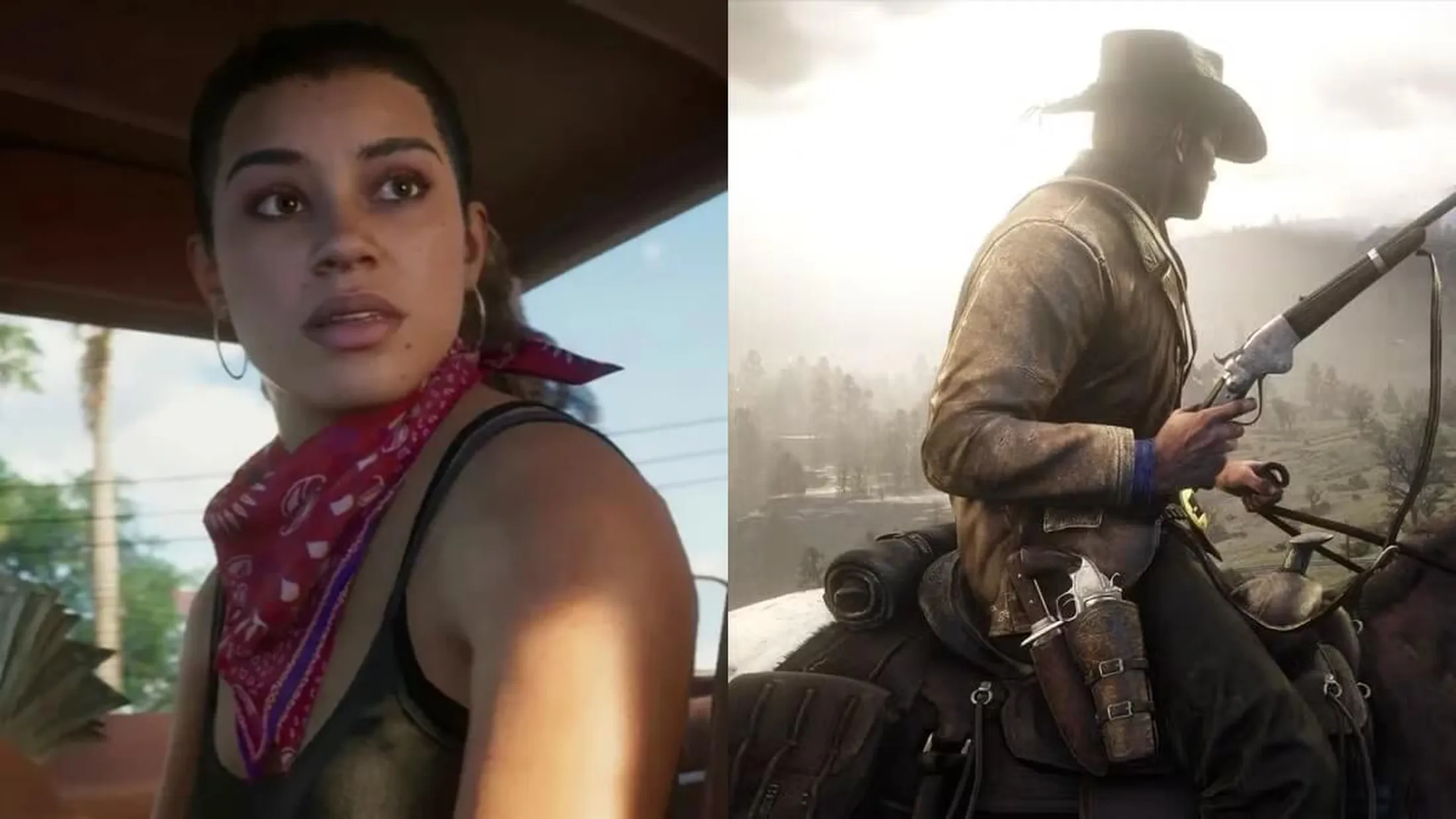 GTA 6 e Red Dead Redemption 2. Foto: Divulgação/ Rockstar