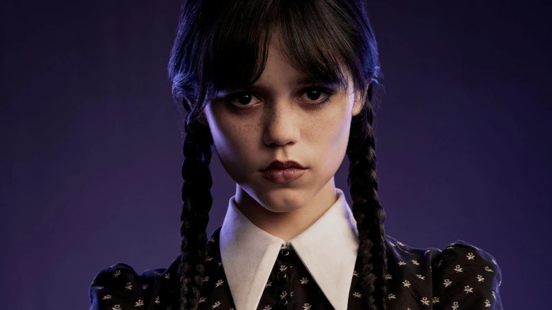 Jenna Ortega como Wandinha (Foto: Matthias Clamer / Netflix)