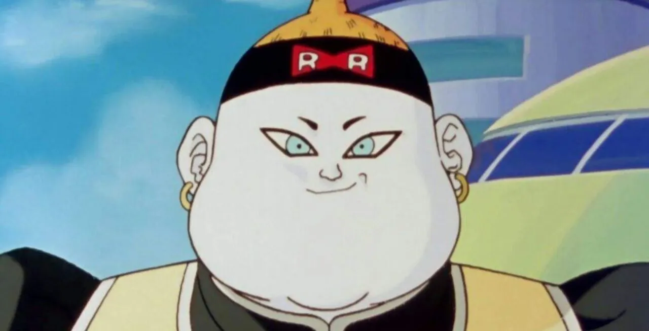 Androide 19 sorrindo