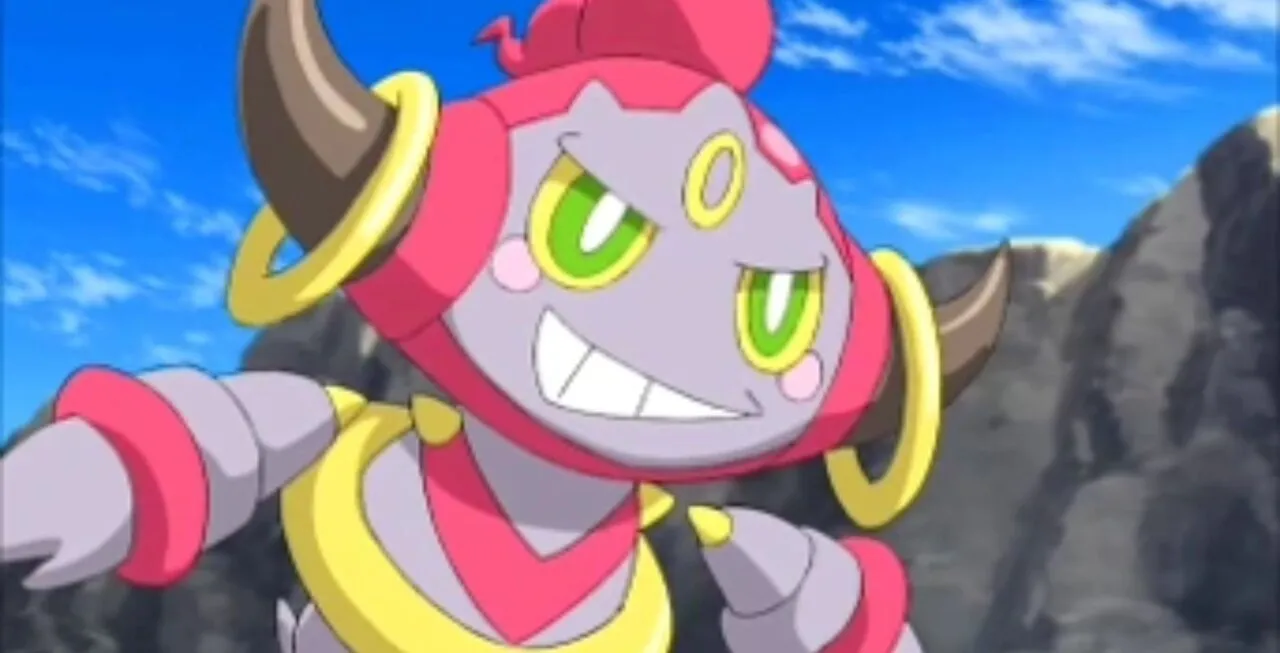 Hoopa sorrindo