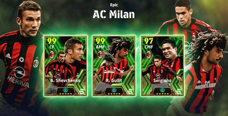 Jogadores do Milan que vão estar na box da semana 02/05 do eFootball