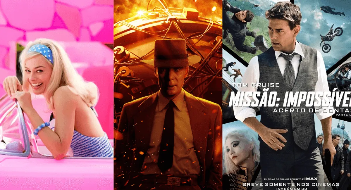 Barbie, Oppenheimer e Missão Impossível 7, são um dos destaques de filmes que estreiam nos cinemas em julho.