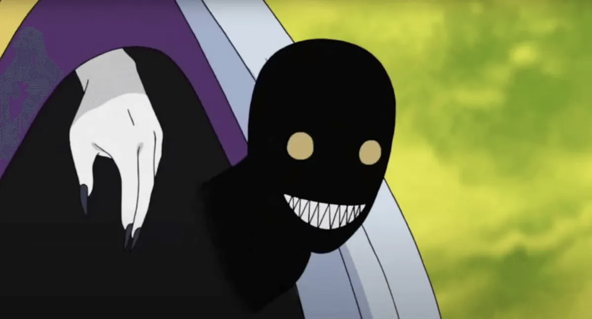 zetsu negro saindo da sombra da roupa de sua mãe