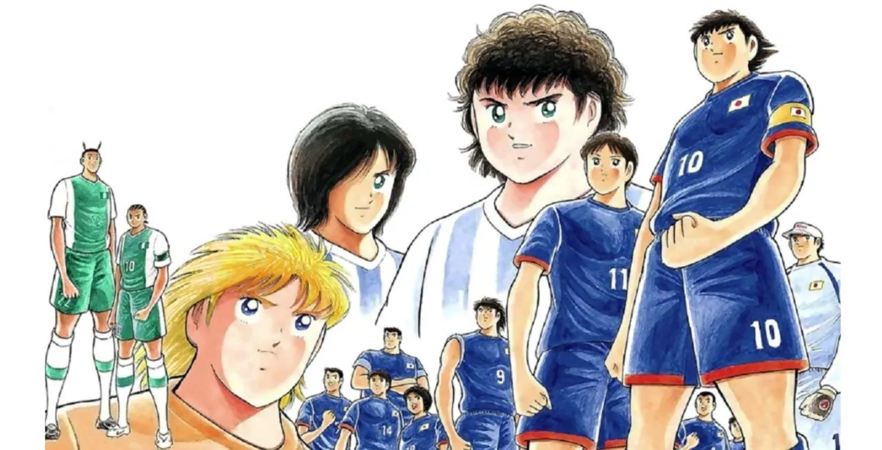 Diversos personagens de Captain Tsubada, das seleçõe da Nigéria, Holanda, Argentina e Japão