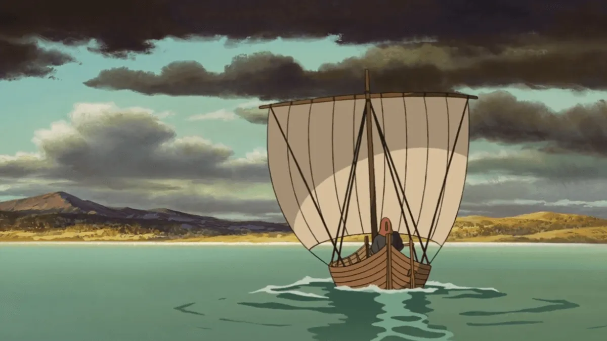 homem em um barco em meio ao mar