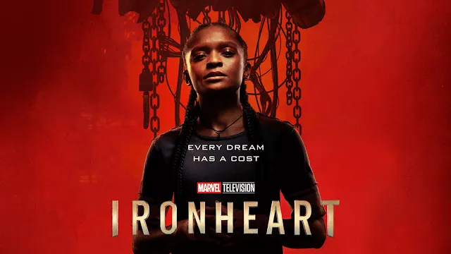 Dominique Thorne como Riri Williams em pôster oficial. | Imagem: Divulgação.