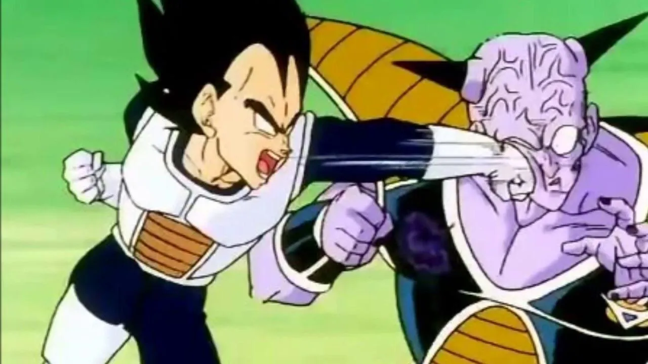 Vegeta contra as forças Genyu na Saga Freeza