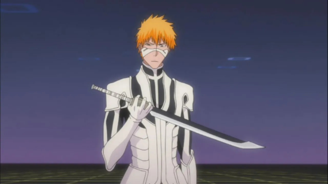 ichigo fullbring olhando sua espada