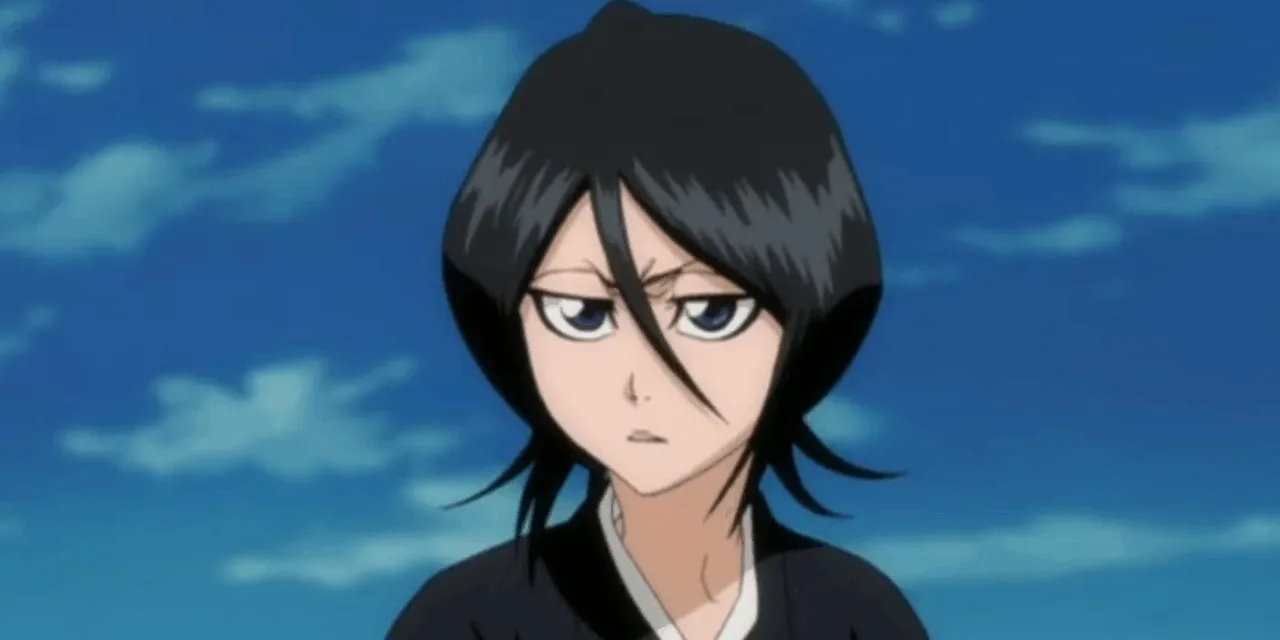 Rukia brava olhando para frente